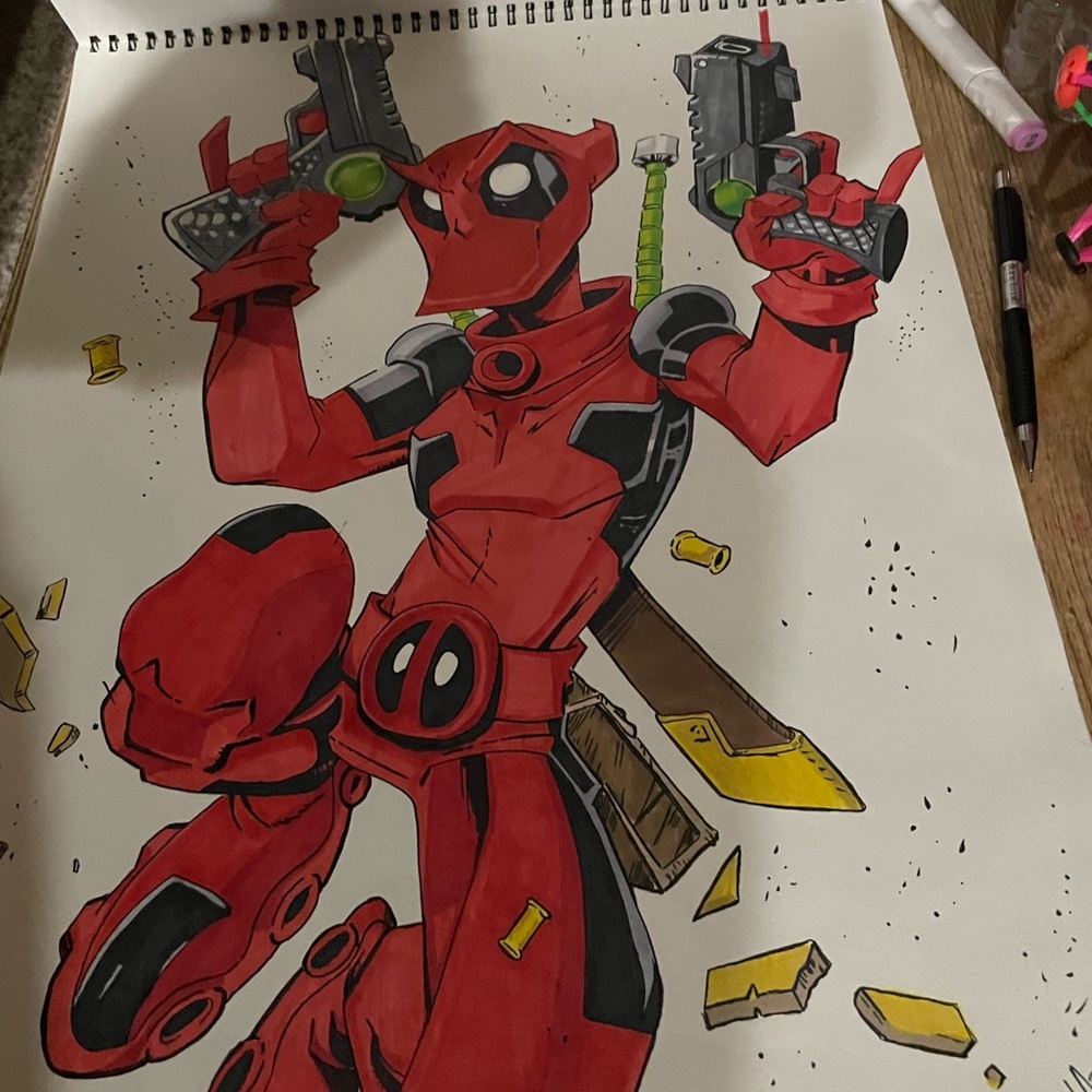 Cartoon drawing 14 by 17